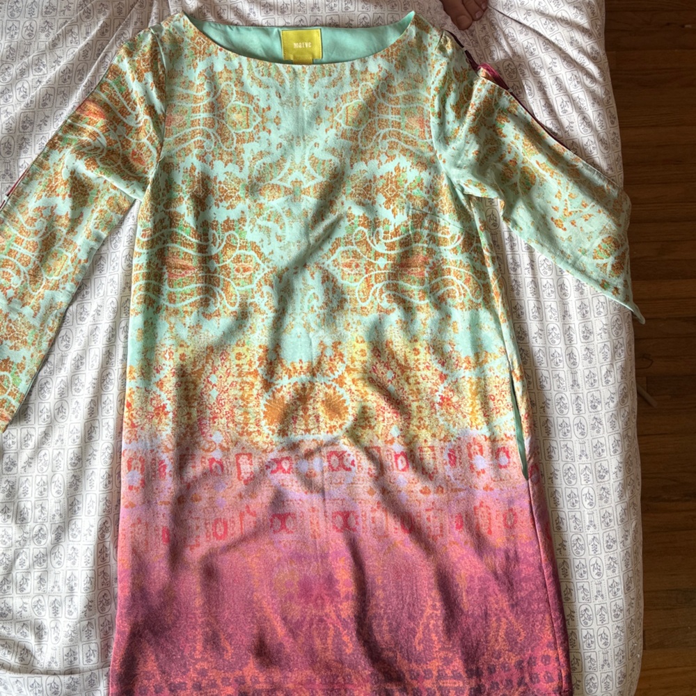 Multicolor Patterned Dress - Picture 2 of 4